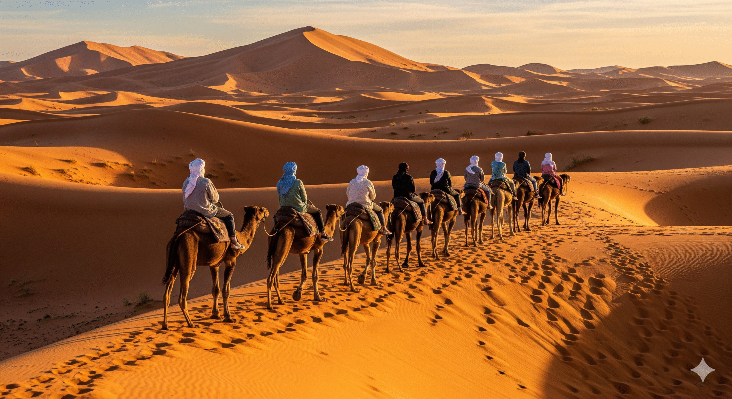 Camel riding in Morocco