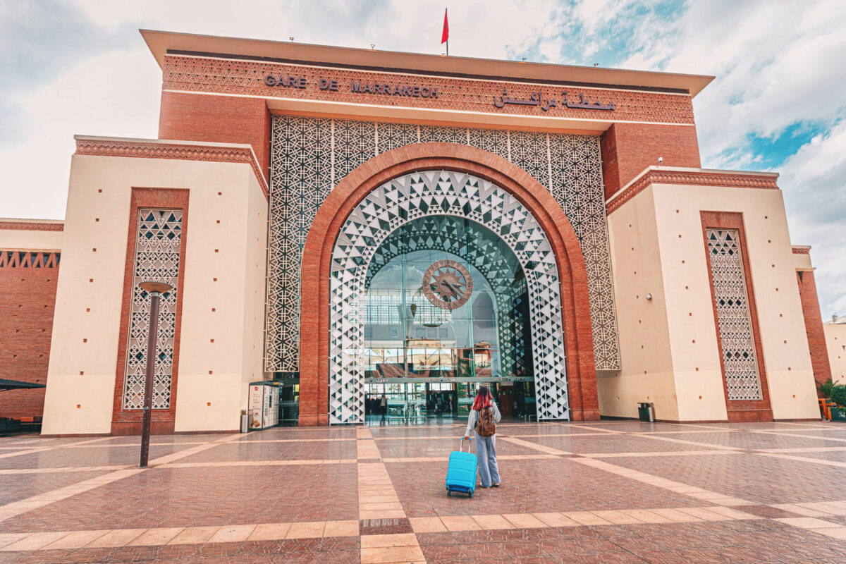 Solo female travel Morocco - woman exploring a vibrant Moroccan medina