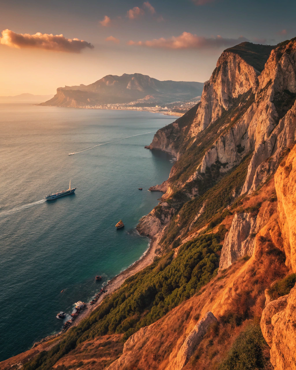 Strait of Gibraltar showing Morocco's location at the northwest corner of Africa, only 14 kilometers from Spain and Europe