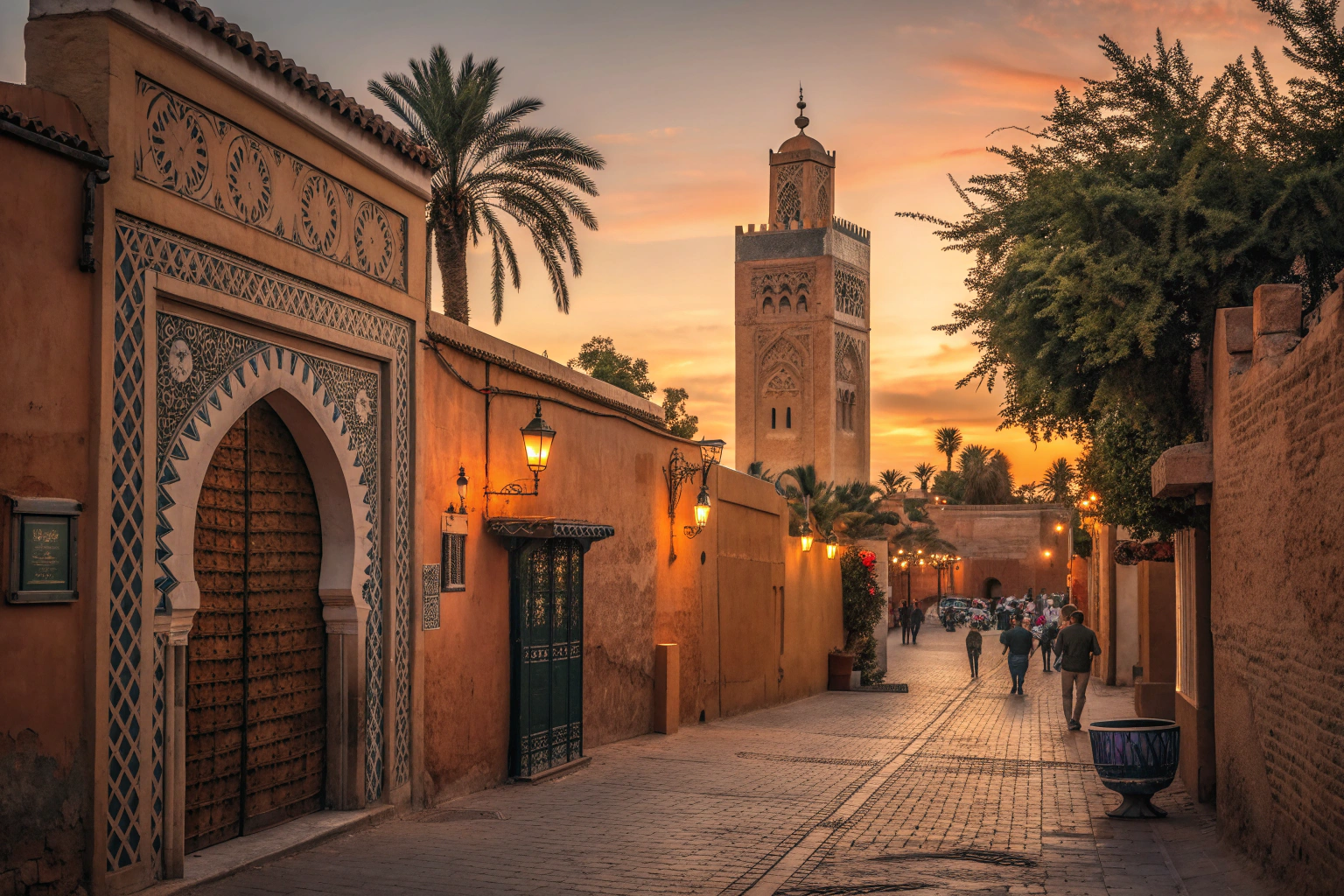 Artisan crafting traditional Moroccan items in a Marrakech medina workshop