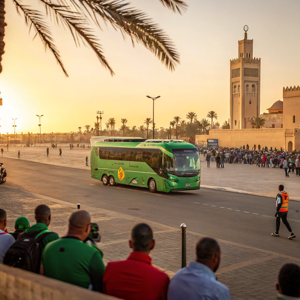 Affordable Morocco buses like new Yutong models for getting around during AFCON, extensive routes from Rabat to Casablanca and Fes, ideal for budget-friendly fan travel to stadiums