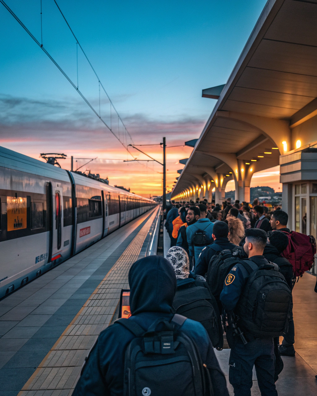 Boosted AFCON safety measures at Rabat train station for 2025 tourists, ensuring travel safety in Morocco with reliable transport and increased police presence amid low terrorism risks