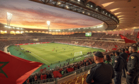 Is Morocco safe for AFCON 2025 tourists? Vibrant stadium scene in Casablanca shows secure crowds cheering at Africa Cup of Nations, highlighting Morocco safety and travel excitement for fans from around the world during the 2025 tournament
