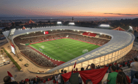 Prince Moulay Abdellah Stadium in Rabat, Morocco: Modern architecture blending history and innovation for Rabat AFCON 2025 games, a must-visit for international soccer enthusiasts staying in nearby hotels