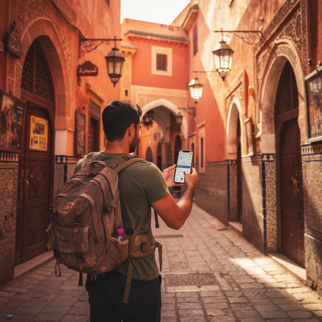 Using the best apps for traveling in Morocco like Careem and Google Translate in Fez medina, essential tools powered by reliable eSIM data for navigation, translation, and rides in historic sites, enhancing tourist experiences