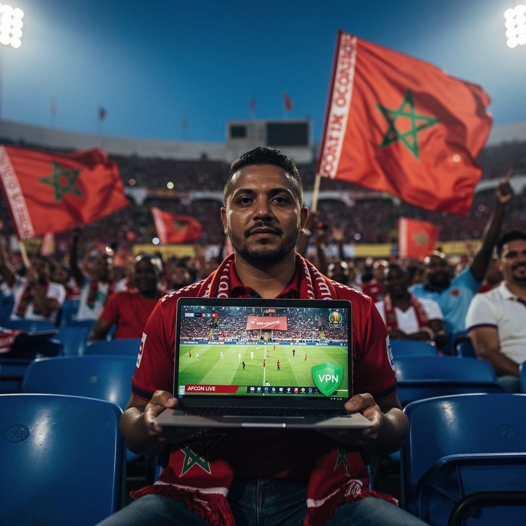 Using a VPN for watching AFCON in Morocco securely on public Wi-Fi, top recommendations like NordVPN and ExpressVPN to bypass geo-blocks and protect data while streaming sports in Casablanca, vital for connected travel
