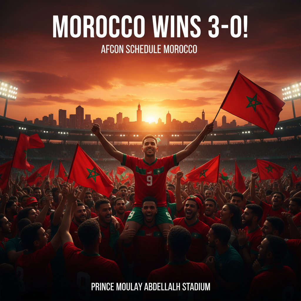 Morocco's dominant AFCON performance with 3-0 win over Zambia in Rabat, star players Ayoub El Kaabi and Brahim Díaz leading Group A, highlights from afcon matches today morocco setting stage for knockout rounds and host nation excitement.