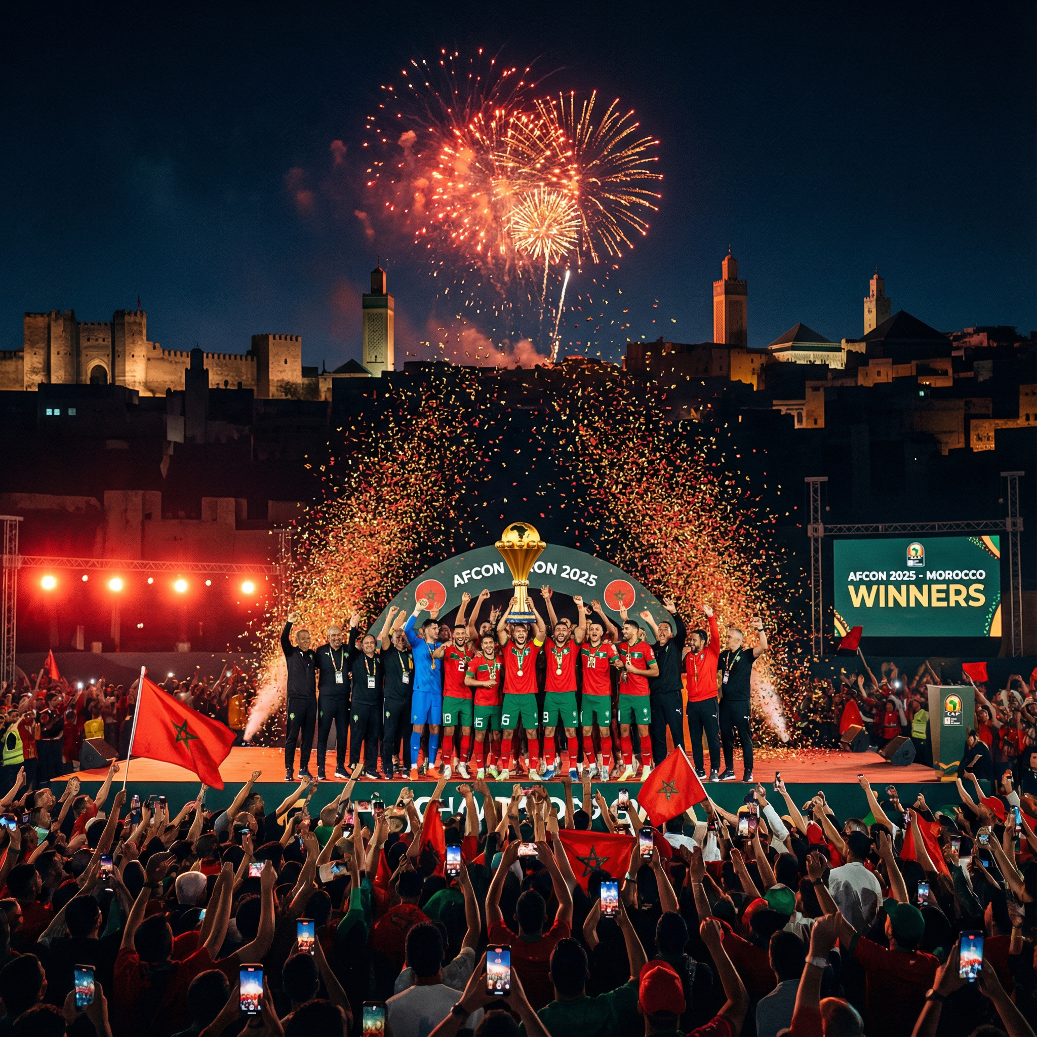 Celebrating AFCON 2025 victory in Fez: Complete how to watch AFCON 2025 matches guide with schedules, results, and streaming tips, inspiring Morocco visits for the ultimate African soccer experience and cultural adventure.