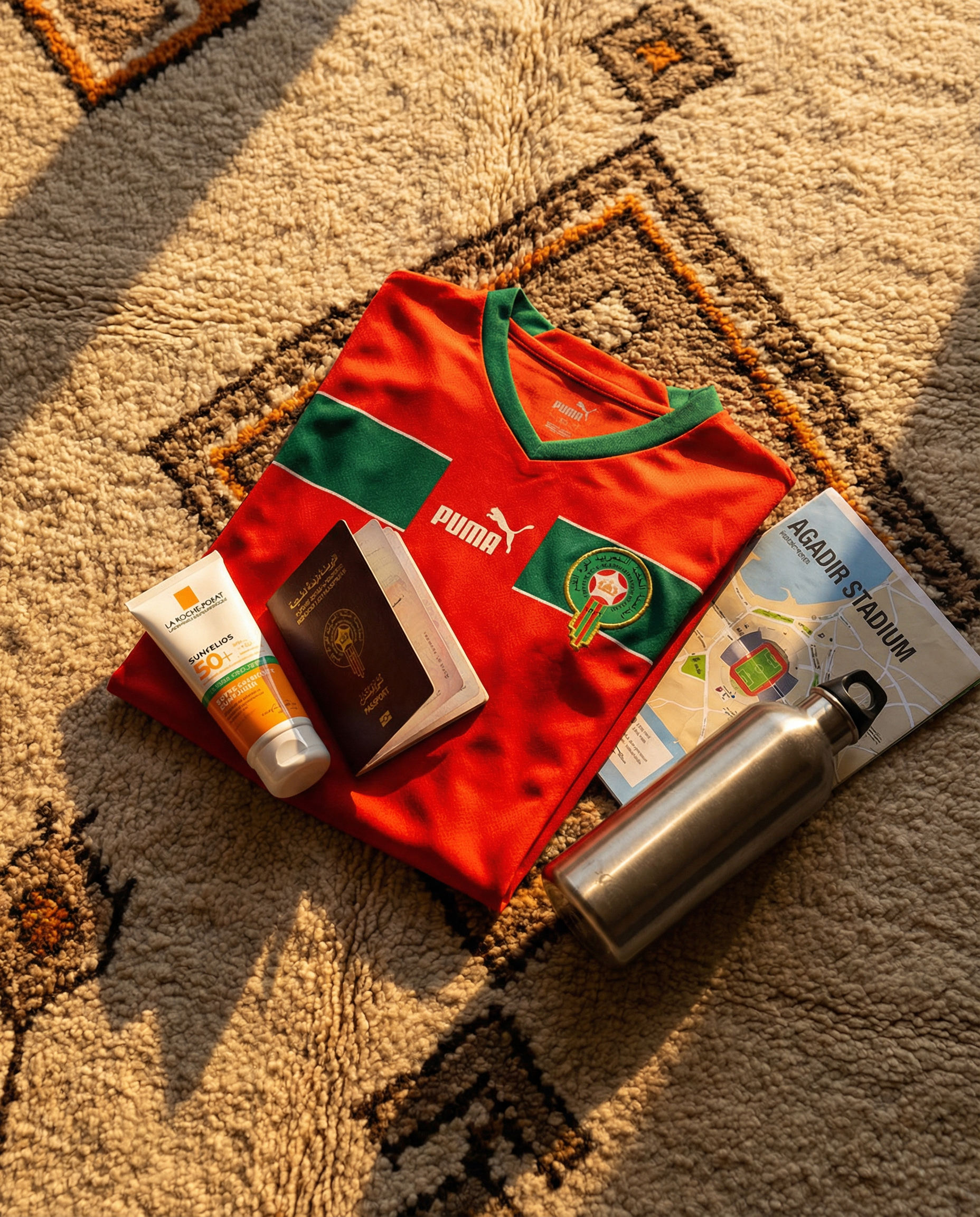Essential packing list for Agadir Stadium AFCON trip to Morocco, documents, sun protection, and tips for visa, insurance during TotalEnergies CAF AFCON 2025, ensuring stress-free experience for global football enthusiasts.