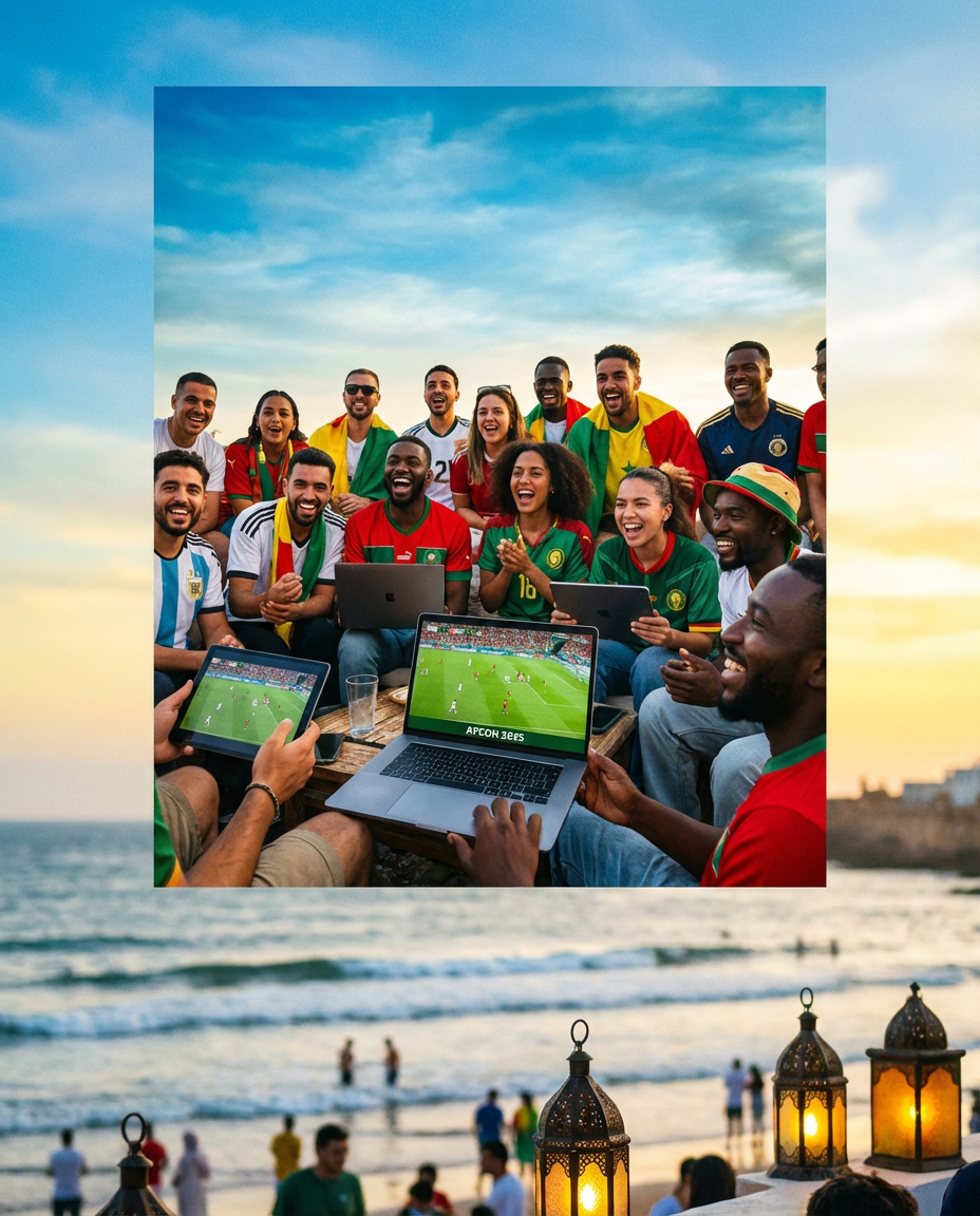 How to watch AFCON 2025 matches online on devices during Morocco trip: Guide to streaming AFCON 2025 broadcast on laptops and phones from Essaouira, troubleshooting tips for seamless soccer viewing anywhere.