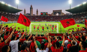 Exciting AFCON matches today in Morocco at packed stadiums like Marrakech and Agadir, fans waving flags during Group F deciders, TotalEnergies CAF Africa Cup of Nations 2025 highlights for thrilling knockout qualifications and travel tips.