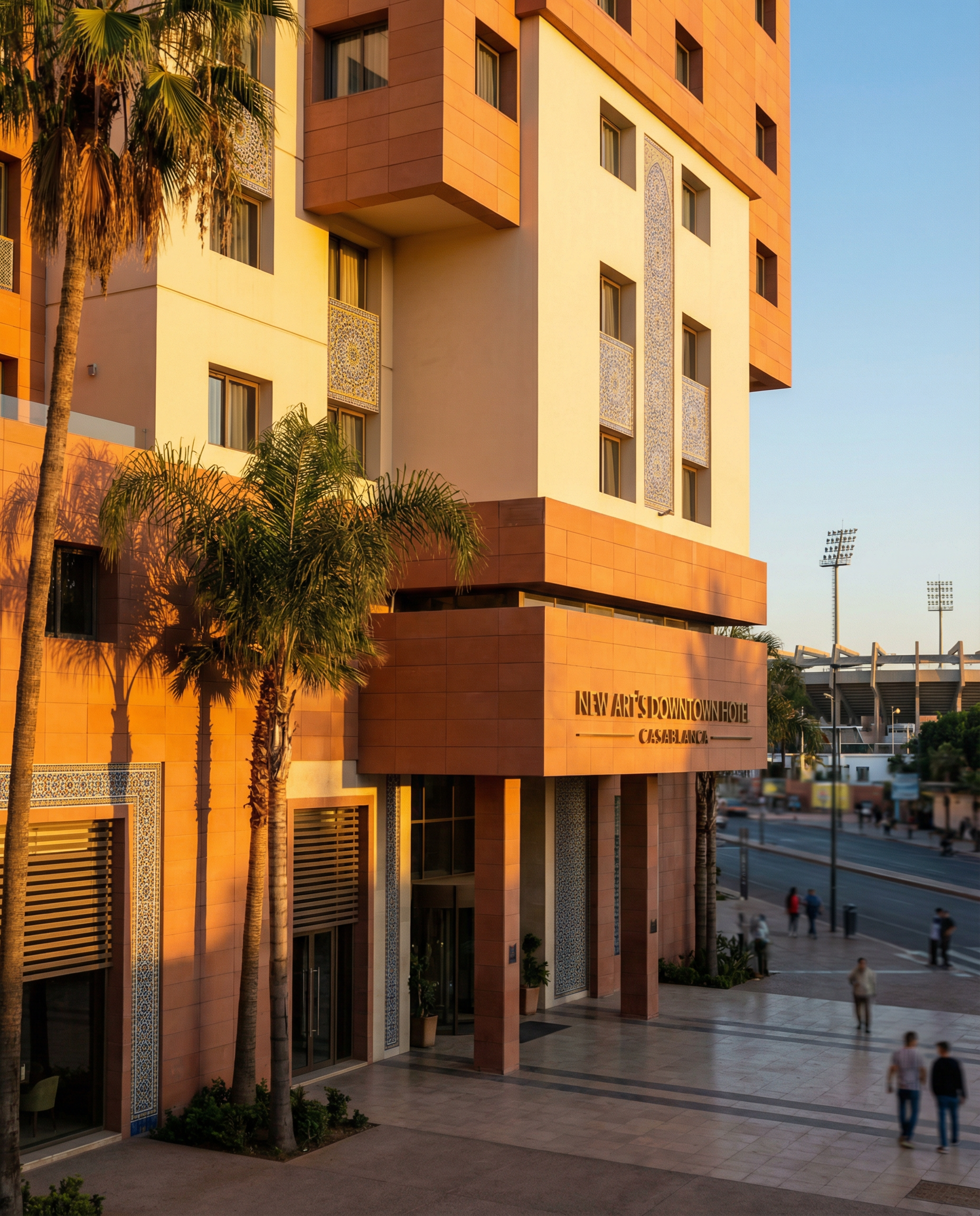 New Art's DownTown Hotel near Mohammed V Stadium Casablanca, modern 4-star stay with easy access for AFCON matches, central location in Maârif for football fans exploring Morocco's vibrant capital