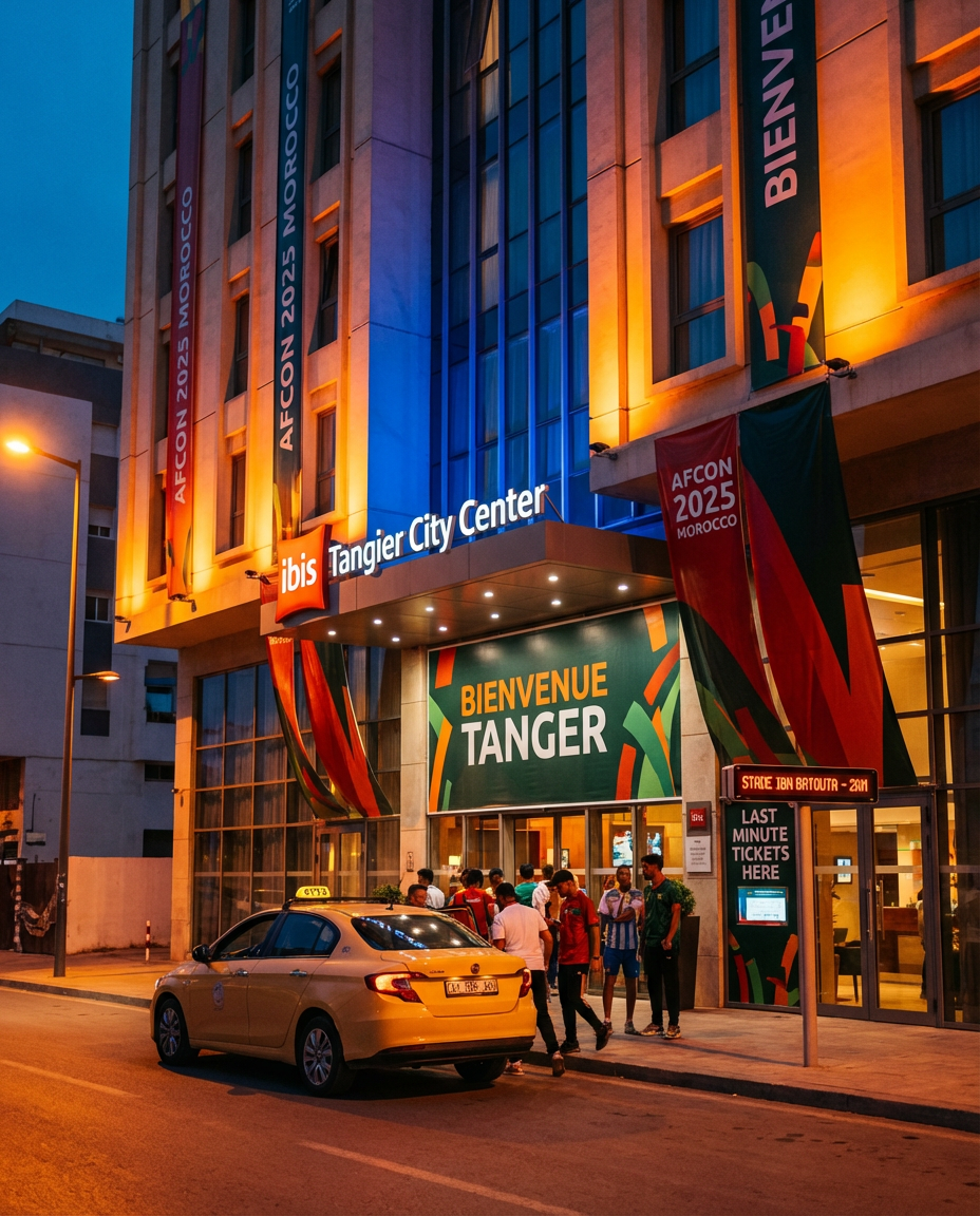 Budget-friendly Ibis Tangier City Center as ideal hotels near afcon stadium for last minute hotels afcon bookings, close to Round of 16 action at Ibn Batouta in Morocco's 2025 tournament, convenient for football enthusiasts