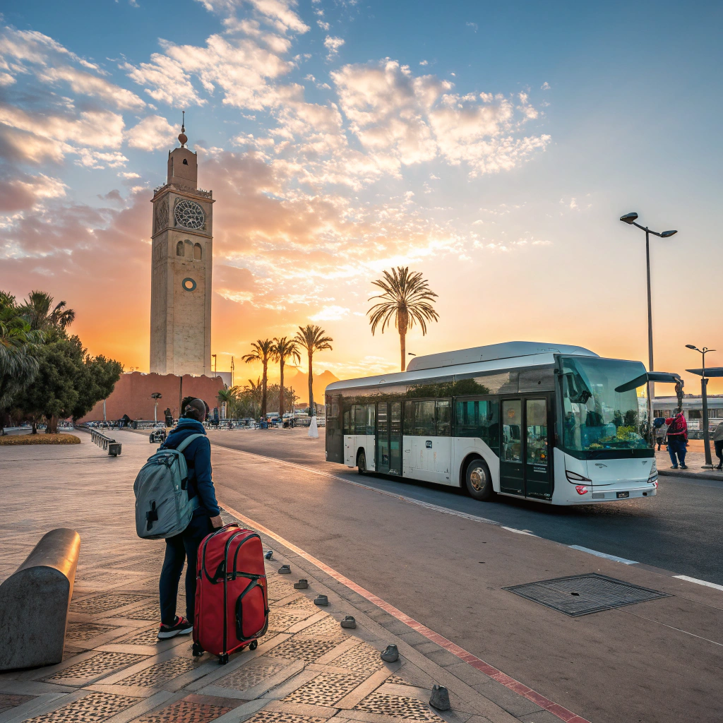 Public bus options for budget Marrakech Menara airport transfer: Line 19 shuttle every 30 minutes from 06:30-23:30, 30 MAD to key city spots like Medina, economical choice for solo adventurers exploring Morocco