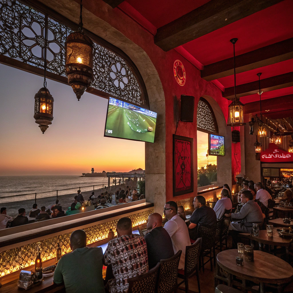 Best bars in Casablanca to watch AFCON fan zones Morocco 2025 like La Bodega – intimate settings with screens, drinks, and mingling fans, ideal for solo travelers enjoying urban nightlife and football matches