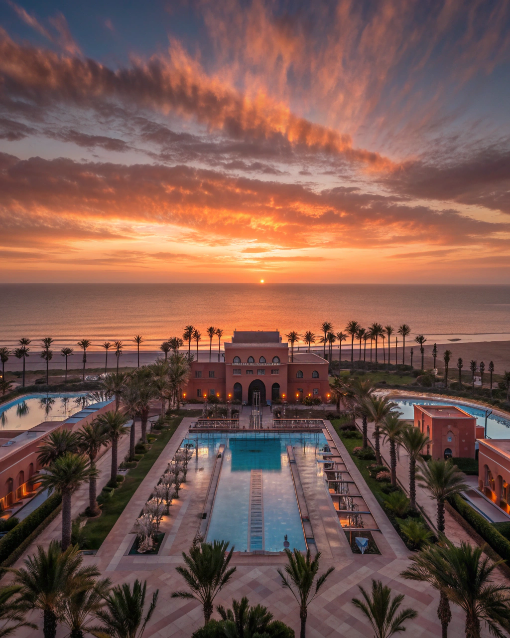 Riu Palace Tikida Agadir hotels near Adrar Stadium for AFCON beachside matches, all-inclusive 5-star resort with pools and sea access, ideal for sunny stays in Morocco's southern paradise