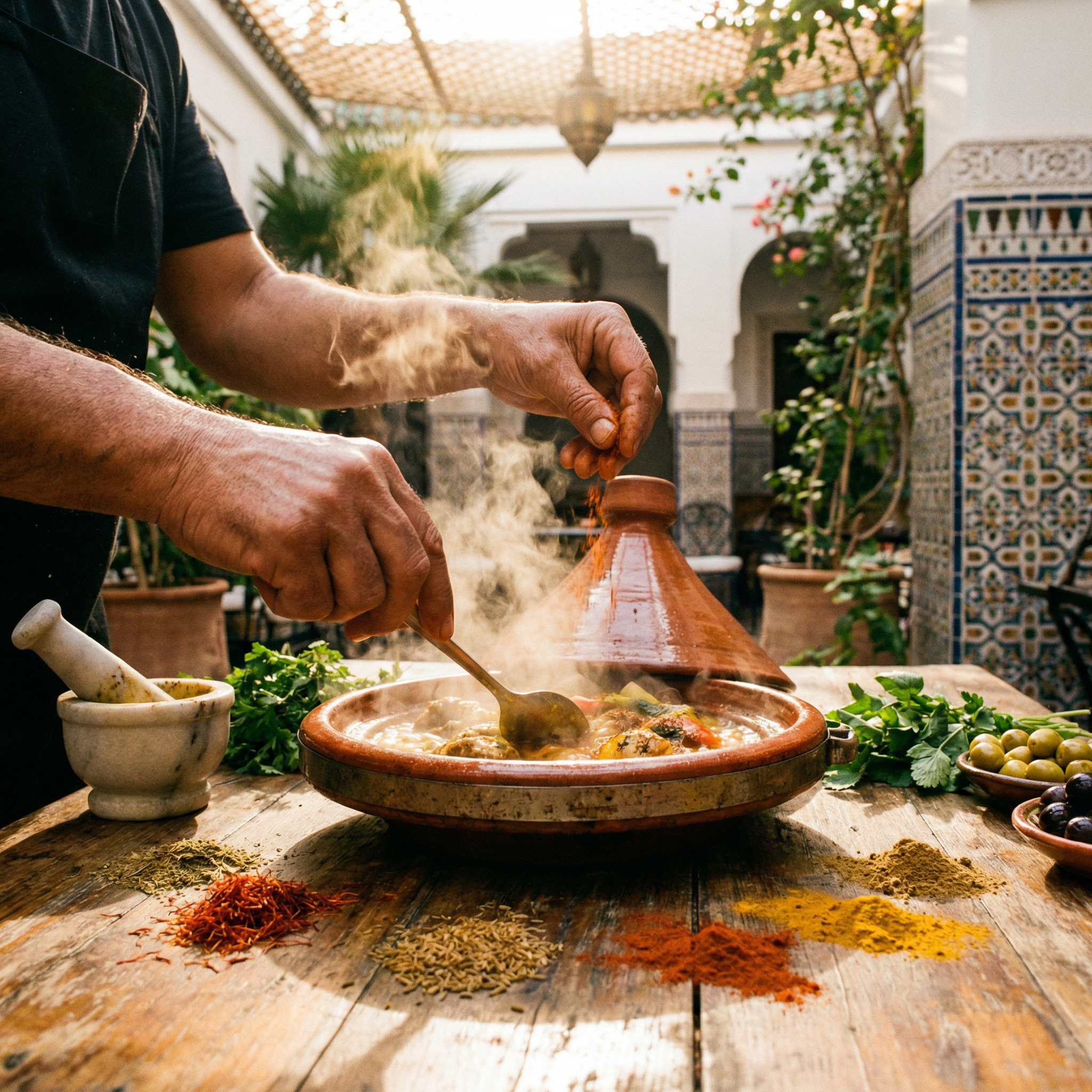 Hands-on Moroccan cooking class in Marrakech - learning to prepare traditional tagine as featured in cultural experiences itinerary