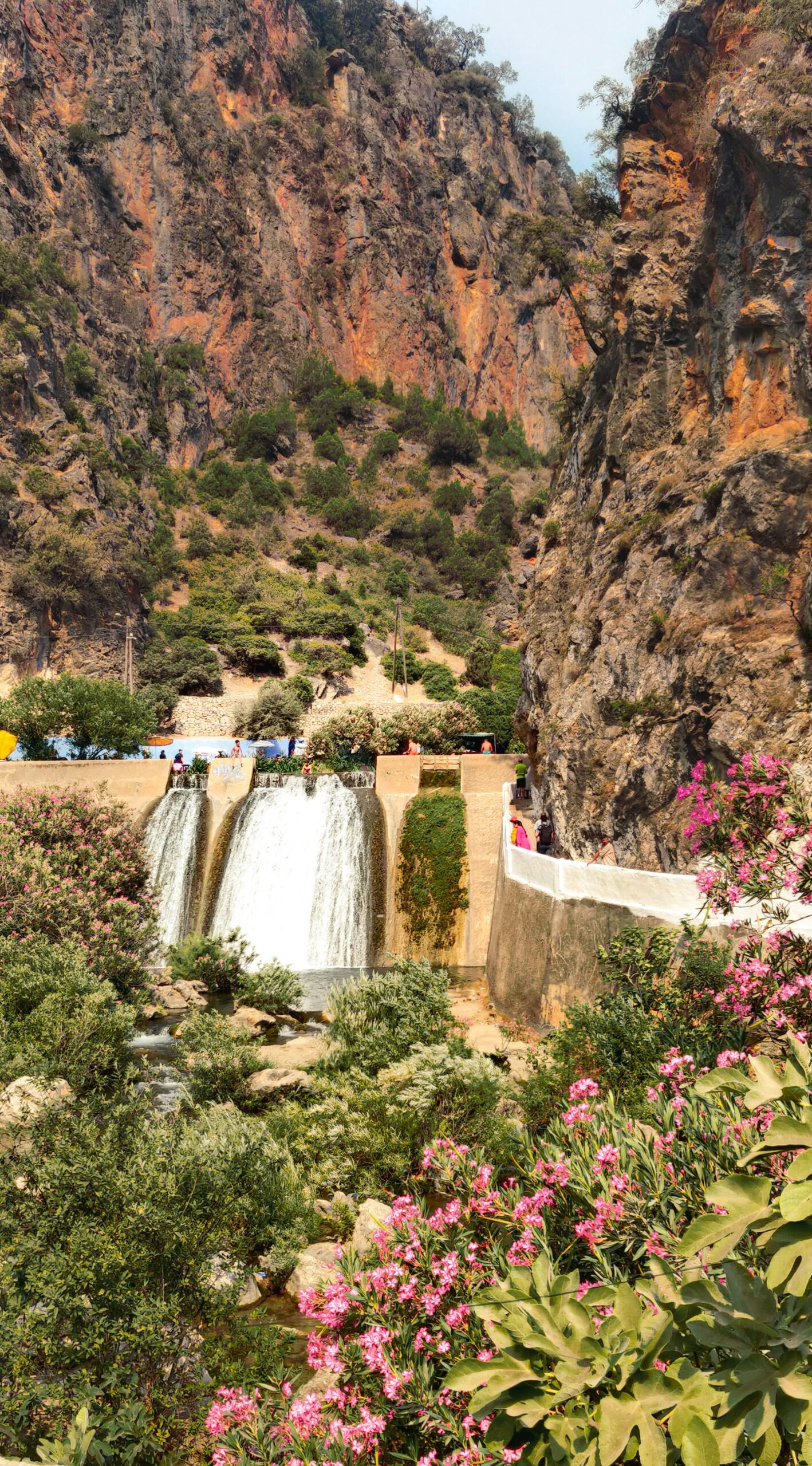 Akchour waterfalls in Talassemtane National Park near Chefchaouen, northern Morocco