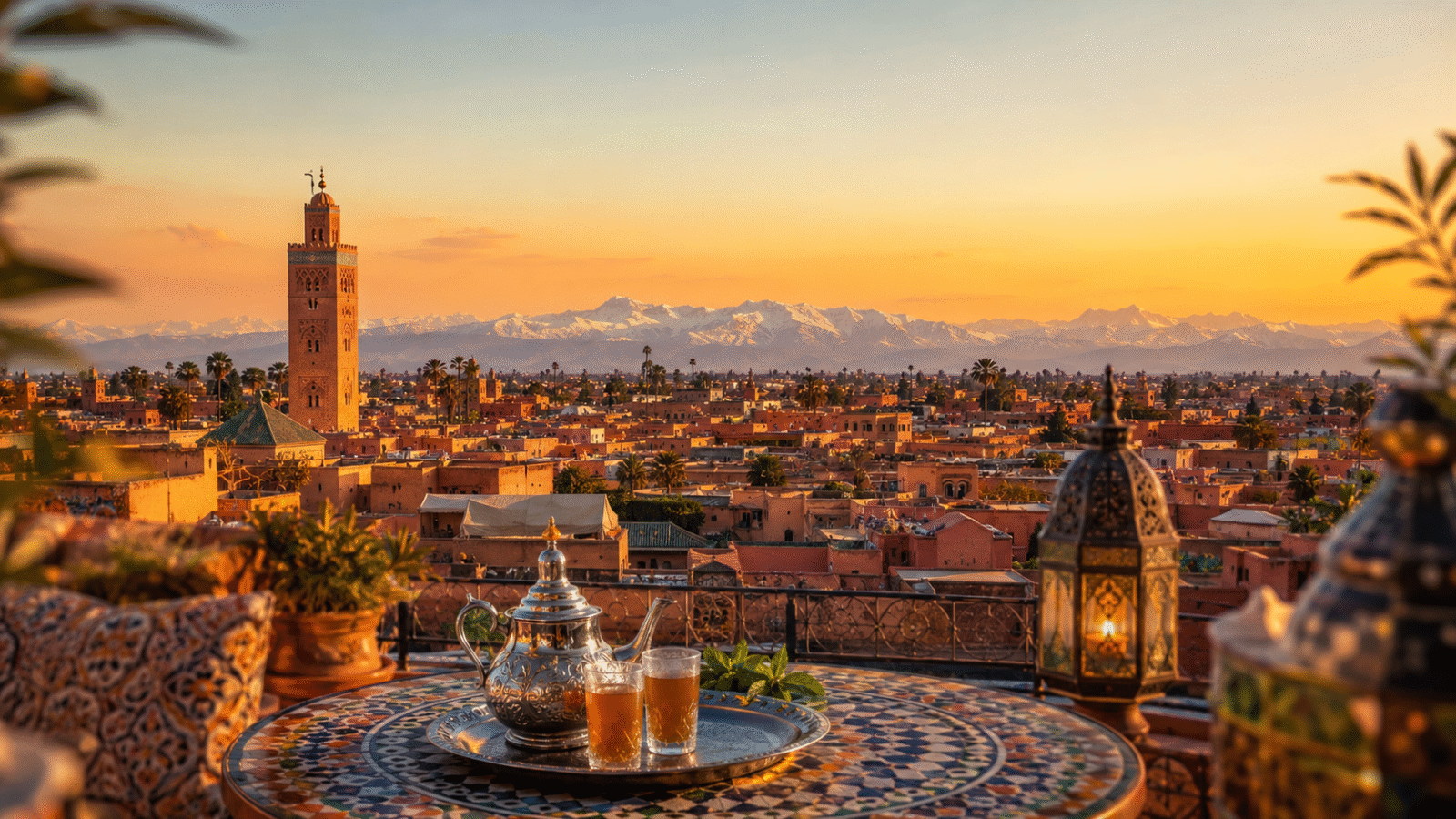 Marrakech itinerary guide: how many days in Marrakech to see Jemaa el-Fna, Koutoubia Mosque, and medina at golden hour sunset