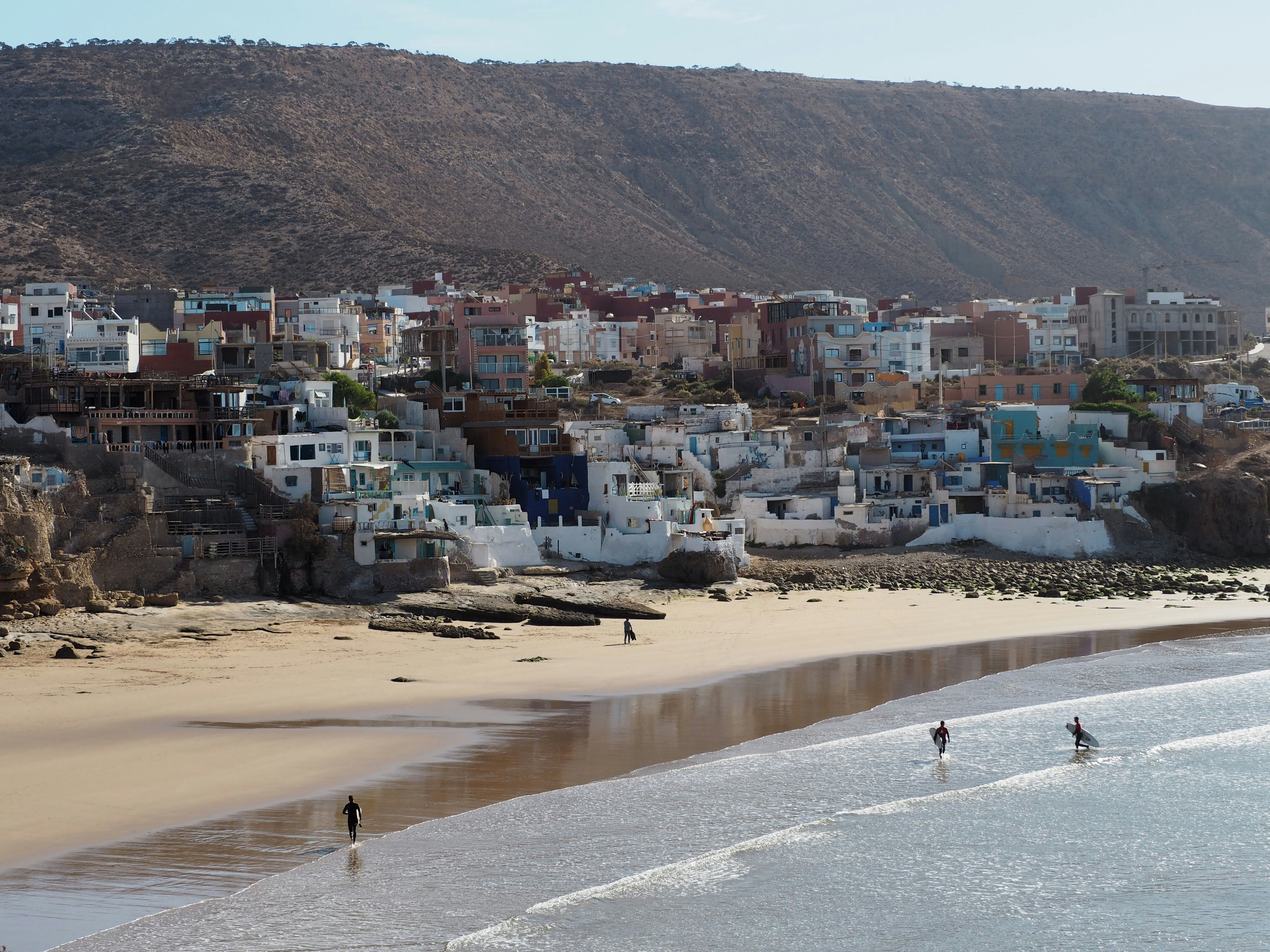 Essaouira Skala de la Ville sea ramparts overlooking the Atlantic Ocean at golden hour