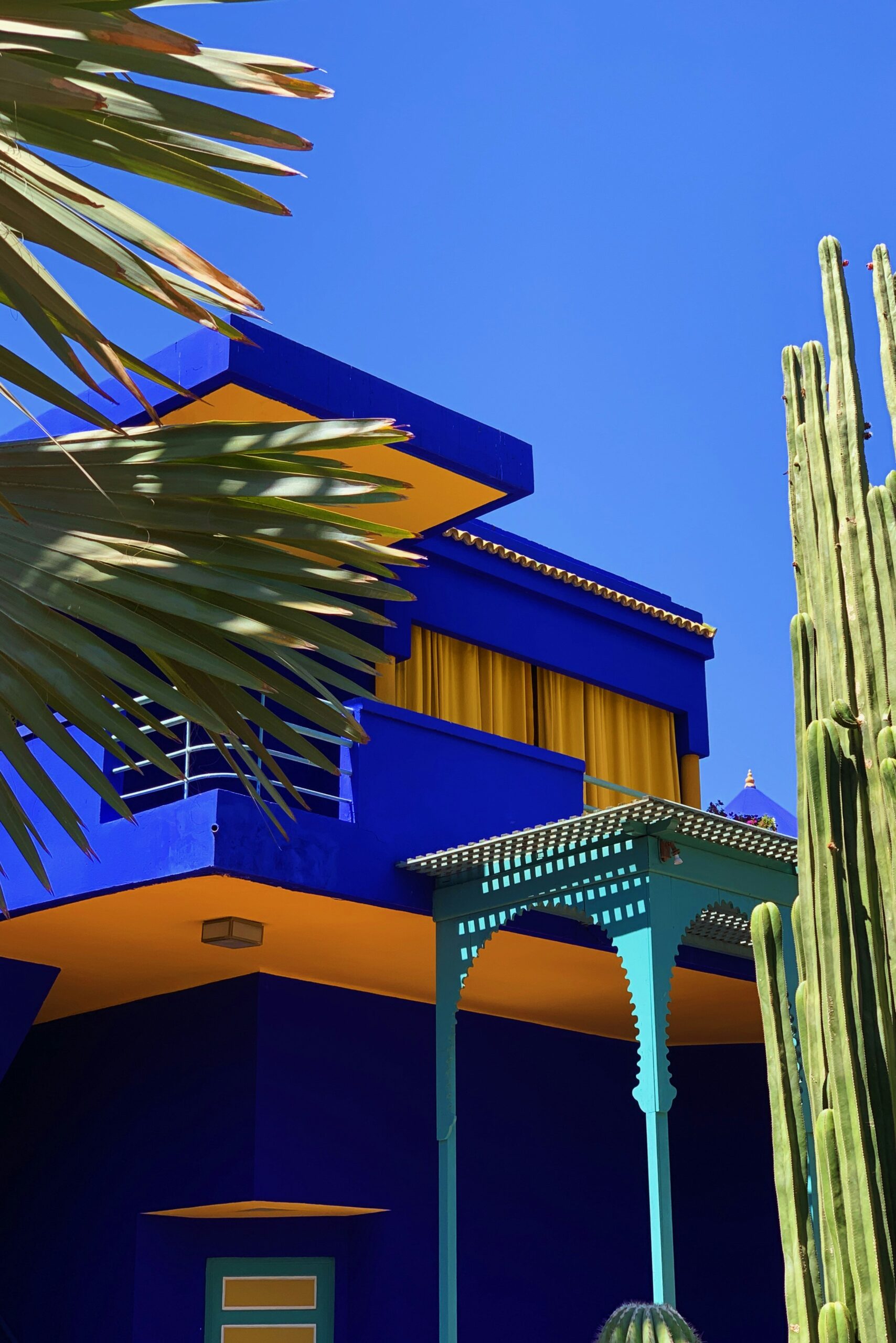 Jardin Majorelle blue villa and gardens in Marrakech Morocco