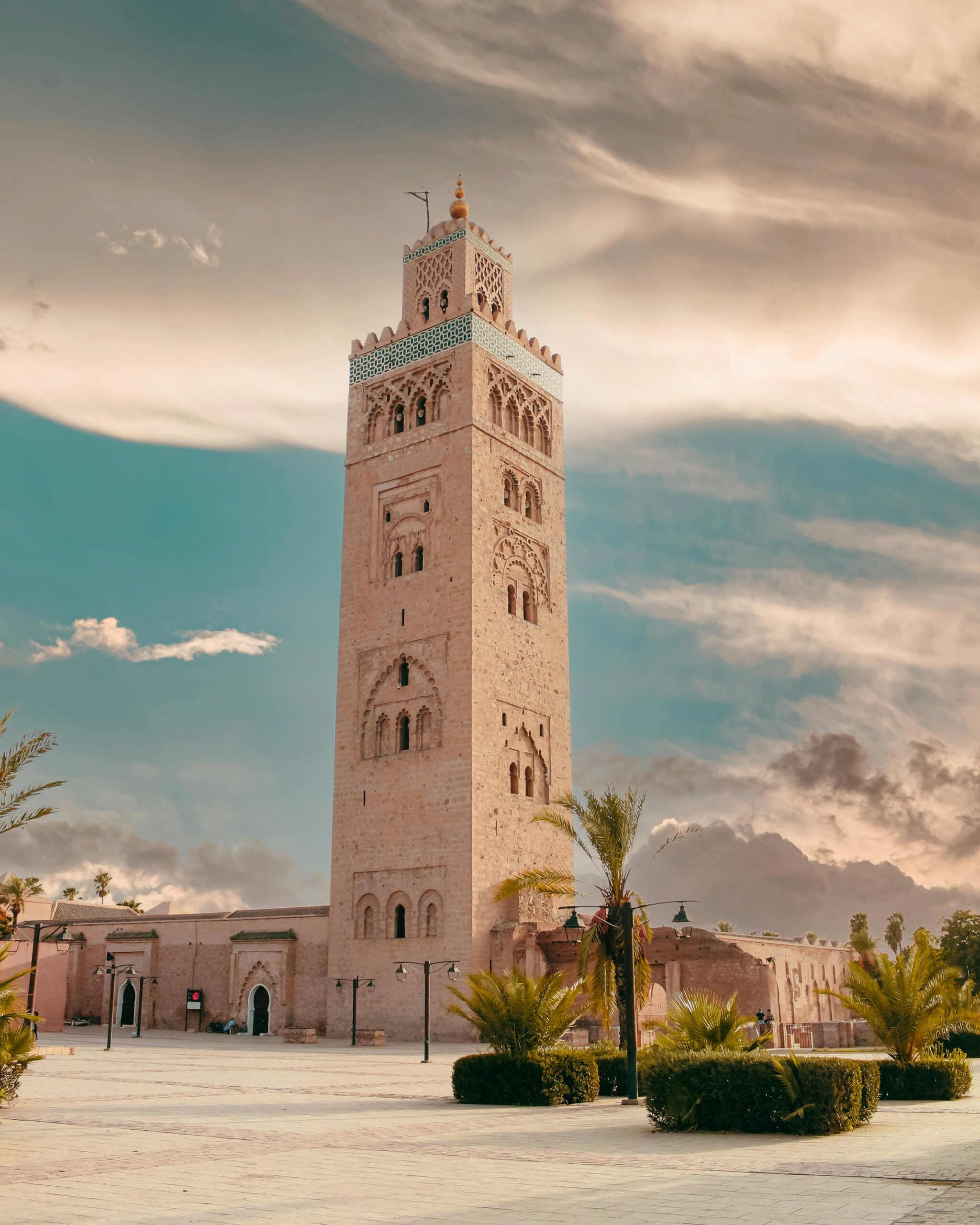 Koutoubia Mosque and minaret in Marrakech Morocco
