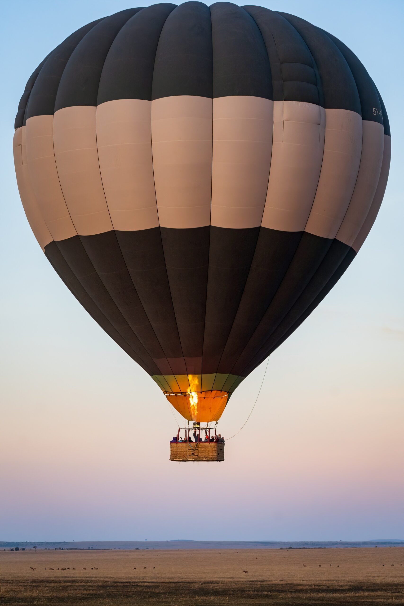 Hot air ballooning at sunrise
